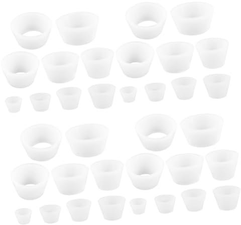 TOPPERFUN 36 Stk Buchners Trichterauflage quadratischer Gießbecher LED-Leiste Abfluss klopfen Flaschen filterset Filtereinsatz Trichterfilter konischer Kragen Kolbentrichteradapter Kieselgel