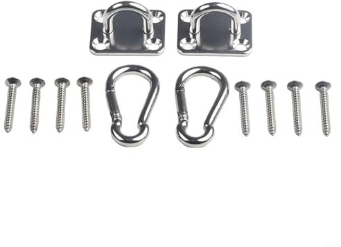 Ceiling Mount Bracket Set for Heavy Objects Stainless Steel Hooks for Swing Chairs