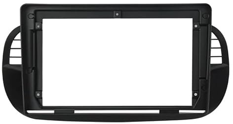 BLNETU per Fiat 500 2007-2015 Kit Mascherina Autoradio Supporto per Console Centrale Audio Stereo Cornice per Cruscotto Telaio Fascia Radio(Black)