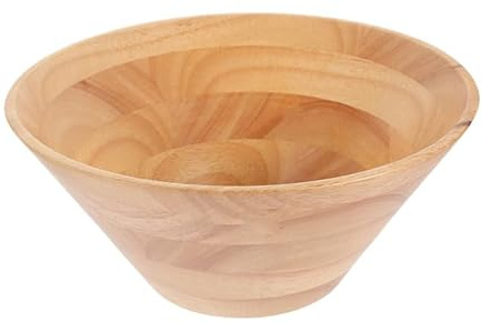 DOITOOL Insalatiera in Legno Ciotola da Portata E Mixing Bowl da 5.80 in Design a Cono per Mescolare E Versare per Casa Ristoranti E Bar