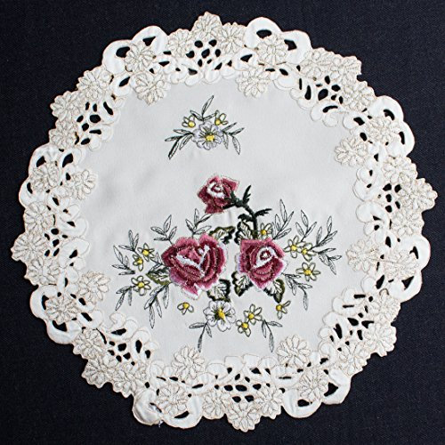 Tischdecke Tischläufer Mitteldecke Deckchen Geberda Lila (30cm Rund)