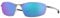 Oakley Unisex Oo4141 Whisker Sonnenbrille, Satin Chrome/Prizm Sapphire Iridium, 60/16/130