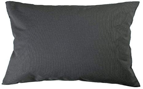 Hans-Textil-Shop Kissenbezug 40x60 cm Uni Dunkelgrau Baumwolle Dekokissen Kissenhülle Couchkissen Sofakissen Deko Reißverschluss