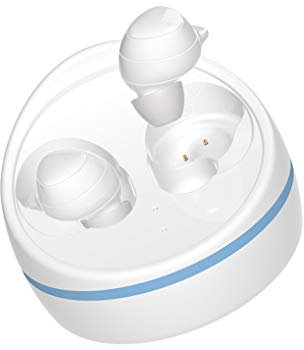 ZYElroy Sans fil Bluetooth Oreillettes de charge Chargeur de cas berceau de dock pour Samsung Galaxy Buds, Blanc