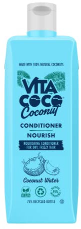 Vita Coco Pflegende Kokosnuss-Spülung für trockenes und krauses Haar (400 ml) • 100% natürliche Kokosnuss für Konditionierung und Anti-Frizz • Frei von Silikonen und Farbstoffen • Für alle Haartypen