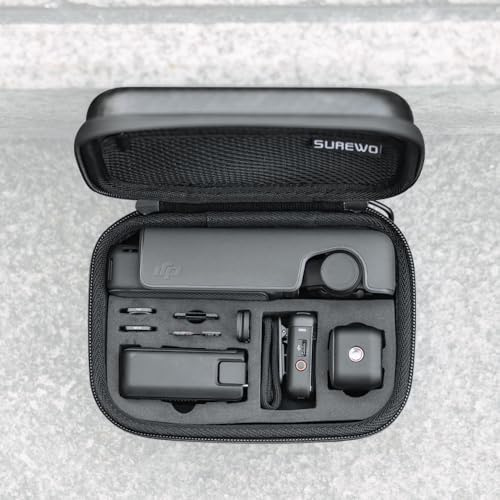 SUREWO Kleine, oberflächenwasserdichte Tragetasche, schützende Reise-Aufbewahrungstasche, kompatibel mit DJI Osmo Pocket 3