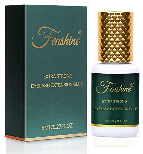 Extra Strong Wimpernkleber, schwarzer Wimpernkleber für Wimpernverlängerungen 0,5–1 Sek. Trockenzeit/7–8 Wochen Retention/geringste Dämpfe/maximale Klebekraft/professionelle Anwendung (8ml/0.27fl.oz)
