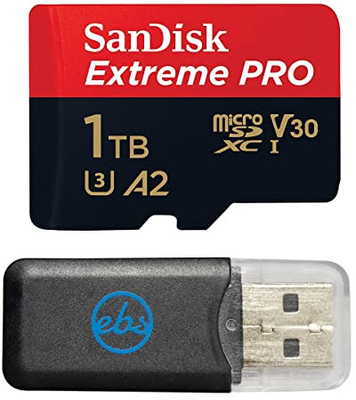 SanDisk Extreme Pro Carte mémoire micro SD 1 To pour caméra d'action Insta360 One RS Twin, One RS 4K, One RS 1 (SDSQXCZ-1T00-GN6MA) v30 4k A2 avec lecteur de carte microSD Everything But Stromboli 1