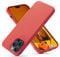 OitiYaa Silicone Case Compatible with iPhone 14 Pro Max Case 6.7 Inch, Soft Ultra Slim Protective Shockproof Liquid Silicone Phone Case with Anti-Scratch Microfiber Lining,Kumquat Orange