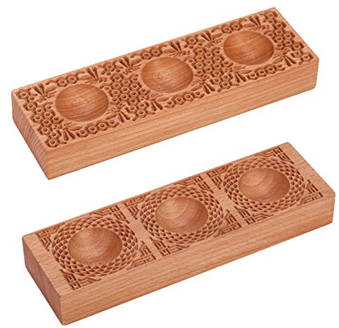 Wooden Ravioli Mold Handmade Pasta Ravioli Board Wood Ravioli Mould Homemade Fresh Pasta Wooden Board Tools, Maveite 2 in 1 Braid Pattern and Honeycomb with Bees Pattern, Pasta Lovers Gift