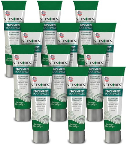 Vet's Best Enzymatic Dog Toothpaste Dental Gel, 12 Pack, 3.5 oz Tubes