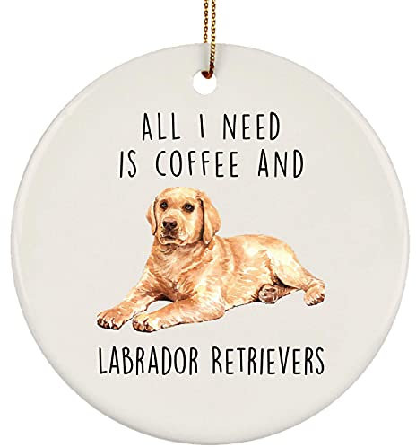 Weihnachtsbaumschmuck 7.3 cm, Labrador Retriever Gelb Liegend Lustig Weihnachtsanhänger Ideal Christbaumschmuck Anhänger Elegant Weihnachtsschmuck Für Neujahr Geschenk Party Holiday