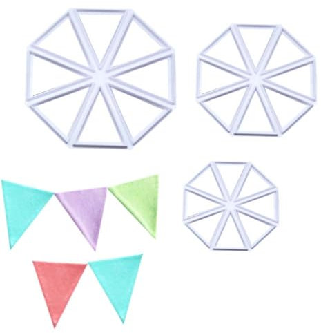 3-teiliges Set für Wimpelkette, Kuchenform, Wimpelkette, Flaggenausstecher, Kuchendekorationsform, Fondant, Dekorationswerkzeug zum Schneiden von Keksteig, Anfänger