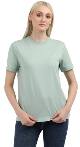 Calvin Klein Jeans Damen EMBROIDERED CK REGULAR TEE J20J224439, Grey (Jadeite), L