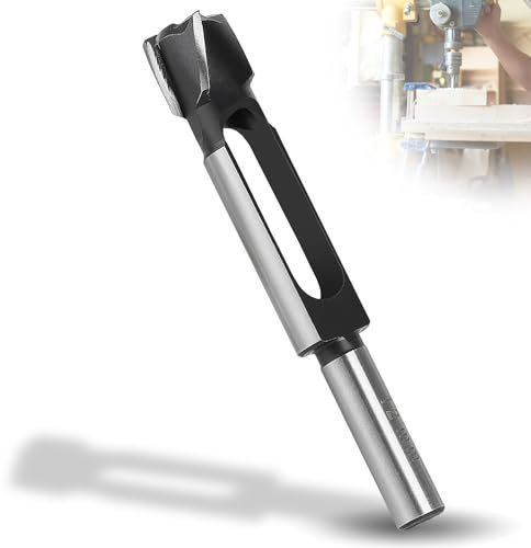 SWAWIS Forêt à Tenon Profond Diamètre 12 mm, Coupe en Acier Carbone, Carotteuse pour Fabrication de Meubles, Coupe Goujon pour Bois