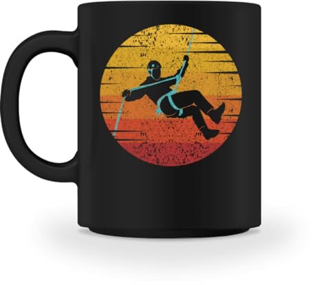 Generisch Retro Sportklettern Speedklettern Alpine Escalada Escalada - Taza, Negro , 50/52