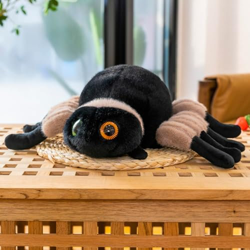 Spinne Stofftier Weich Kuschelig Spinne Kuscheltier Cartoon Spinnen Plüschtier Spinne Wurfkissen Kuscheltiere Geschenk für Für Kinder Geburtstage Und Besondere Halloween Anlässe (Braun,20-45cm)