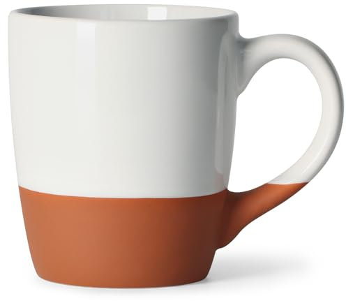 Smilatte 20 OZ Large Coffee Mug, Nice Ceramic Boss Tea Cup with Big Handle for Dad Men Women, Unique Style for Any Kitchen, White