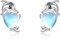 Delphin Ohrringe für Damen Sterling Silber Delphin Schmuck Ohrstecker Mondstein Ohrringe Geschenke für Damen