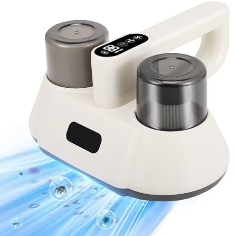 Mattress Vacuum Cleaner, 15kpa Strong Suction Dust Mite Vacuum with UV Light Sterilization, HEPA Filtration Bed Vacuum Cleaner, 40min Long Endurance, for Pillow Sofas Carpets, Wireless hand-held