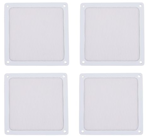 Sxhlseller Filtro de Polvo Magnético para Ventilador de PC, 140mm, 4 Piezas, Material PVC, Cubierta de Rejilla para Computadora