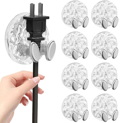 8 Piezas Ganchos Adhesivos, Enchufe Cable Gancho,Ganchos Para Toallas De Baño,Doble Gancho,Ganchos Adhesivos Para Pared Para Cocina, Baño, Inodoro,Oficina Y Enchufes (Plateado)