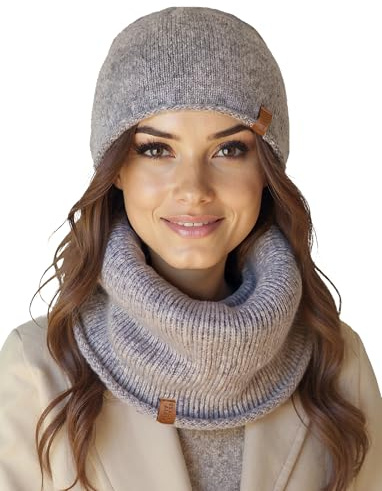 VIVISENCE Damen Mütze Mit Merinowolle Sanft Zur Haut Für Winterkomfort