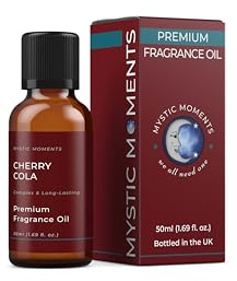 Mystic Moments | Cherry Cola Fragrance Oil | 50ml | Cherry Cola notes create a fizzy cherry cola scent for candles, soaps, wax melts and diffusers.