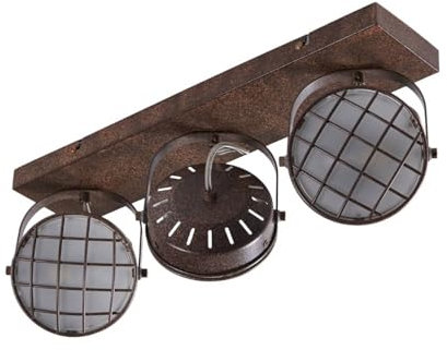 Lindby Strahler Tamin (Vintage, Industriell) in Braun aus Metall (3 flammig G9) - Deckenlampe Deckenleuchte Lampe Spot Wohnzimmerleuchte