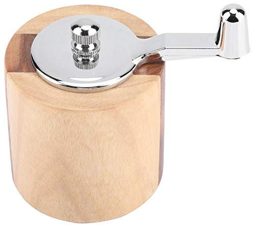Pfeffermühle Manuelle Salzmühle Holz Gewürzmühle Keramikmahlwerk mit langer Kurbel, für Meersalz, Pfeffer, Kräuter
