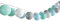 Vicco Lichterkette, Cotton Ball Kette, Grün/Grau, 310 cm