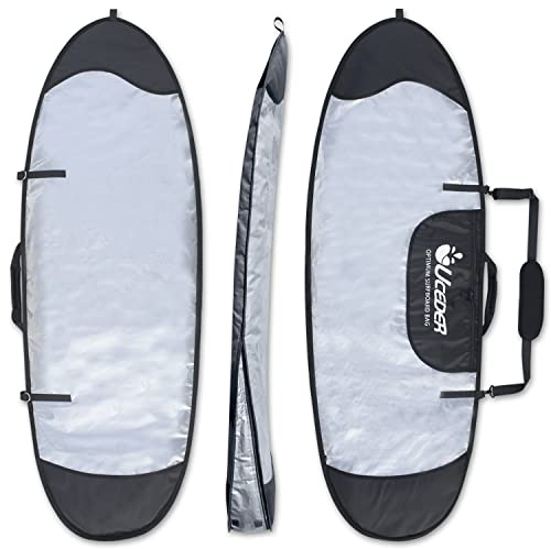 UCEDER Surfboard Cover and Surfboard Storage Bag for Outdoor Travel,5'0,5'10,7'2,8'0,8'5,9'0,9'10 Surfboard Bag,Maximum Protection for Your Surfboard (5'10'')