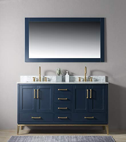 RUBEZA Anatolia Meuble de lavabo double 1500 mm Bleu