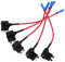 Adaptador de circuito adicional para automóvil, 5 piezas Adaptador de grifo de fusible de circuito adicional para automóvil estándar profesional Piggy Back Soporte de caja de fusibles de hoja