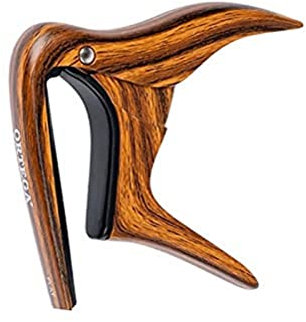 Ortega Guitars Kapodaster Musikinstrument Zubehör - Flach - Für Gitarre - Aluminium-Legeriung, Dunkelbraun (OCAPO-WND)