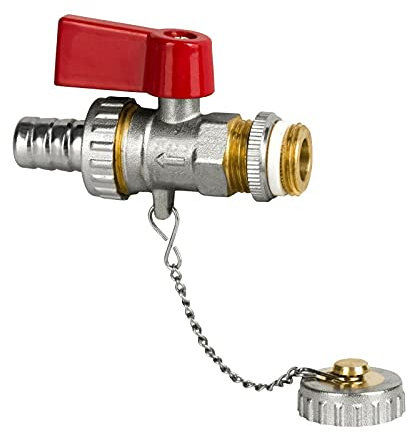 KFE Hahn Kessel 1/2 Heizung Füll- Entleerungshahn Chrom selbstdichtend DM-811