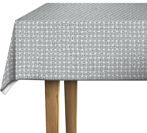 d-c-fix Wachstuchtischdecke Namika grau 1,5 m x 2,20 m | Tischtuch im Vintage-Stil für den Küchen-, Ess- oder Gartentisch – lebensmittelecht, abwaschbar & wasserdicht