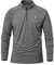 YSENTO Mens 1/4 Zip Long Sleeve Running Tops Lightweight Golf Sport Jogging Quick Dry Tops Shirts(Dark Grey,XL)