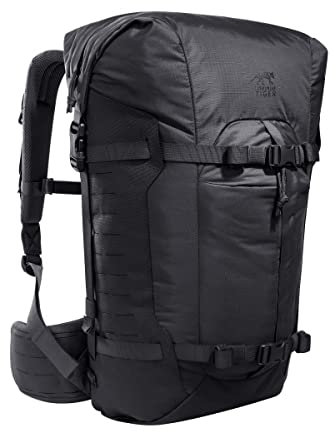 Tasmanian Tiger TT Sentinel 28 Leichter, taktischer Einsatz-Rucksack, Wander-Rucksack mit Roll-Top, LC Molle und Molle-Klett, 28 Liter Volumen Black