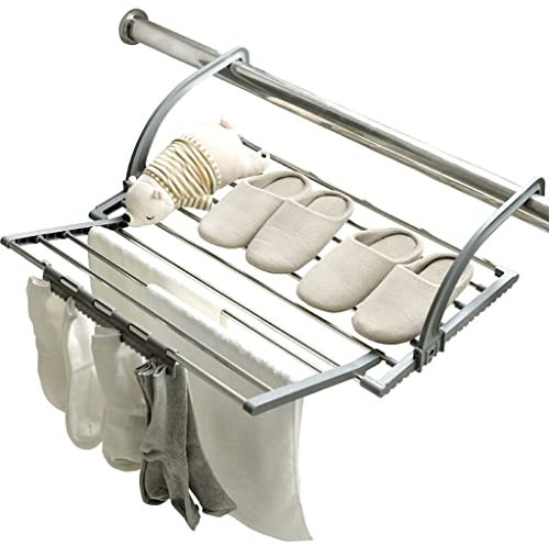Wäscheständer Wäsche Faltbar Fensterbank-Trocknungs-Rack-Balkon-Trocknungs-Rack-Falten-Trocknungs-Rack hängende Trockenständer Multifunktionale Wäscheleine Faltbarer Wäscheständer (Color : A)