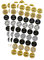 Oblique Unique® Happy Birthday Geburtstag Sticker Jubiläum Deko Aufkleber 108 Stück Feier Party Geschenk Dekoration Geburtstagsdeko Gold Schwarz Weiß