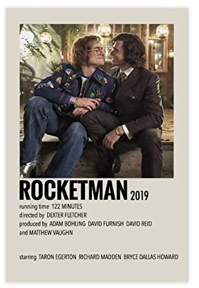 Rocketman Alternatives, minimalistisches Filmposter 282, Leinwand, Schlafzimmer, Dekoration, Sport, Landschaft, Büro, Raumdekoration, Geschenk, ohne Rahmen, 40 x 60 cm