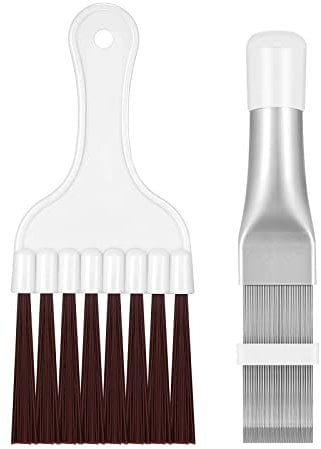 2 Cepillos de Limpieza de Aletas de Condensador de Aire Acondicionado, Cepillo de Bobina de Condensador, Cepillo de Batidor Limpiador de Aletas, Herramienta de Radiador de Evaporador de Aleta