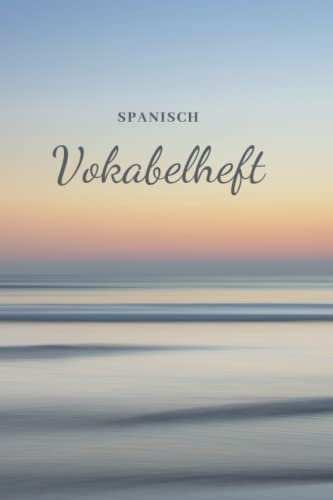 Vokabelheft Spanisch mit Vorlagen zum konjugieren in vier Zeitformen in A5 Format.