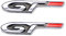 2 Stück GT Emblem 2017 2018 2019 2020 GT Aufkleber Seitenabzeichen Emblem Aufkleber Logo Abzeichen Linie dekorative Abdeckung Trim (Silber)