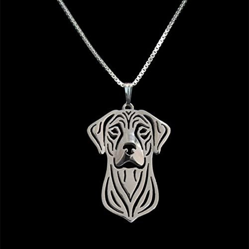 FUWIND Halskette Anhänger Schmuck Dame Haustier Hund Rhodesian Ridgeback Hund Halskette Schmuck Kette Anhänger Halskette Weihnachten Geburtstag Partei Geschenk