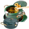Jpanese Tempura Marmite à Friteuse, Mini Friteuse De Cuisson à Température Contrôlable, Marmite à Frire En Acier Inoxydable 304 Avec Thermomètre Pour la Cuisine, Pour la Friture Et la Cuisson(Vert)
