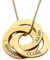 MyNameNecklace MYKA Personalisierte Russische Ring Halskette mit Gravur auf Drei Ringen - Weihnachten Graviert Name Schmuck Geschenk für Damen - Freundin (mit Diamanten: 750er Gold Vermeil)