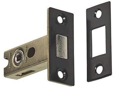 Golden Grace Bolt Through Tubular Dead Bolt in Matt Black for Bathroom Lock 45mm from Edge of Door to Spindle Hole - 2.5 64mm