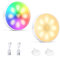 Luz de Armario con Sensor, 2 Piezas Luz LED Armario Recargable USB, Luz de Noche Multicolor RGB, Luz de 7 Colores, 8 LED, 3 Modos(RGB/Cálida/Off), para Armarios, Pasillo, Escalera, Sótano, Garaje